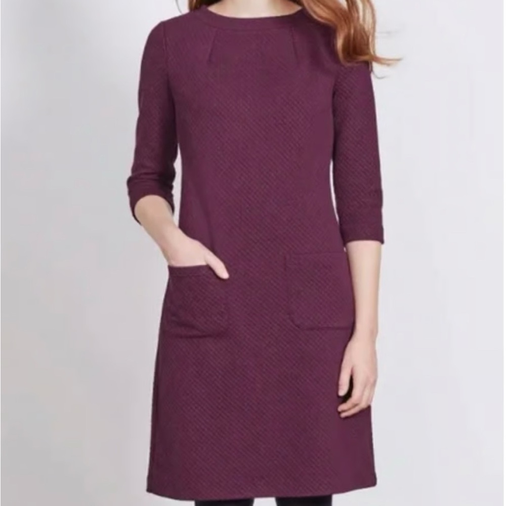 Boden Long Sleeve Dress in Rich Purple